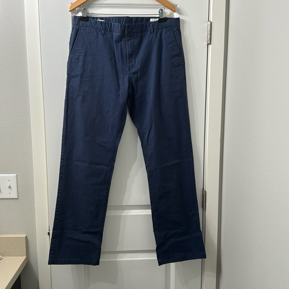 7 Diamonds Pants Men's 35/34 blue Khaki  Straight Fit - Picture 1 of 5